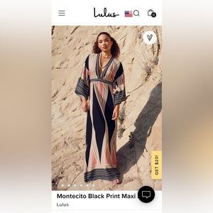 Lulu’s Black Print Maxi Dress